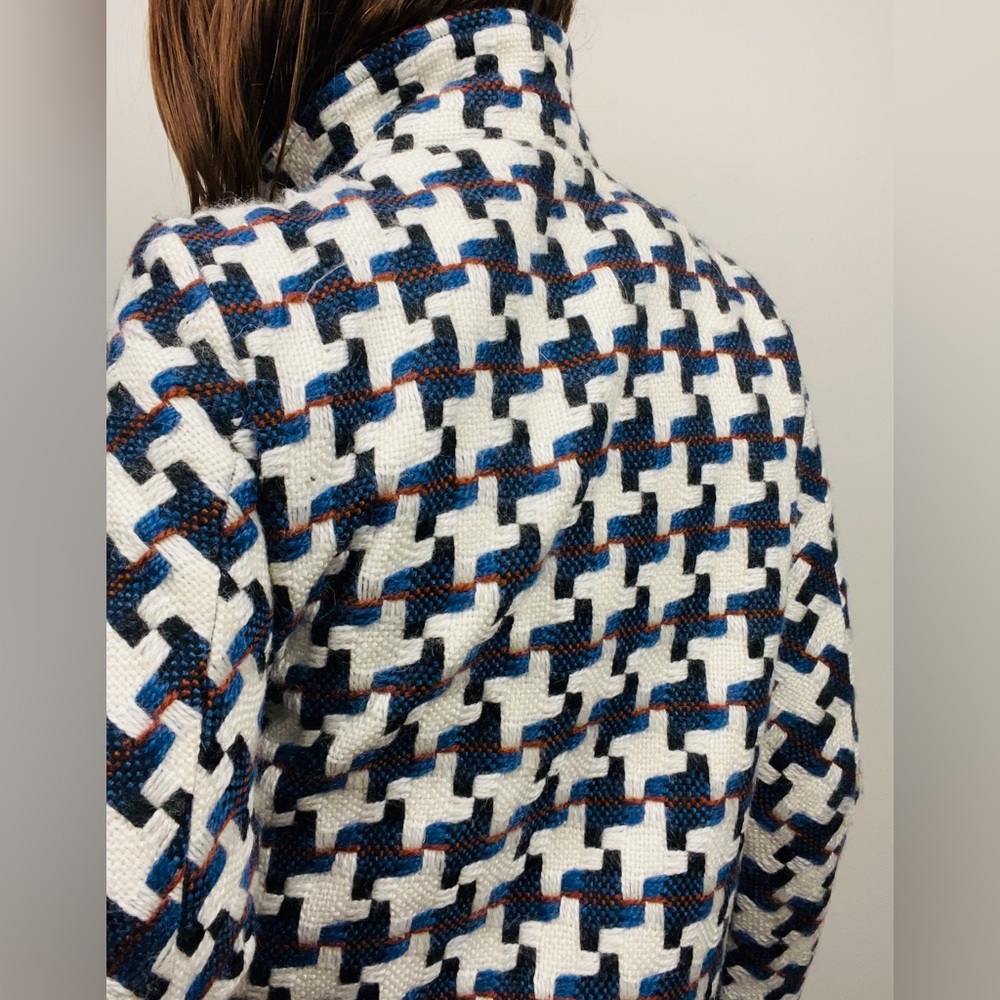 Retro Geometric Pattern Jacket – Retro Zip-Up Statement Jacket – Fits M/L - Picture 12 of 12